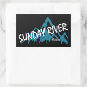 Sunday River Maine Mountains Rechthoekige Sticker (Tas)