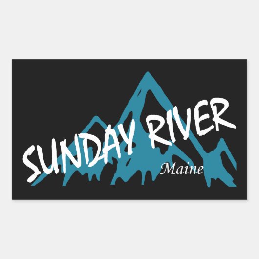 Sunday River Maine Mountains Rechthoekige Sticker (Voorkant)