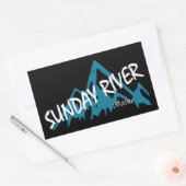 Sunday River Maine Mountains Rechthoekige Sticker (Envelop)