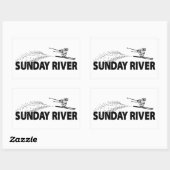 Sunday River Maine Schansspringer Rechthoekige Sticker (Vel)