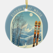 Sunday River Maine ski area souvenir  Keramisch Ornament (Voorkant)