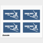 Sunday River Maine Skiër Rechthoekige Sticker (Vel)