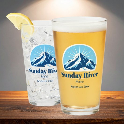 Sunday River Maine skioord après-ski Glas