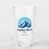 Sunday River Maine skioord après-ski Glas (Voorkant)