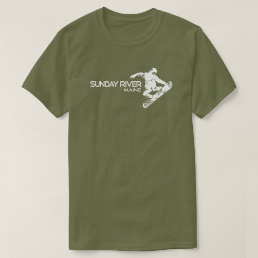 Sunday River Maine Snowboarder T-shirt (Design voorkant)