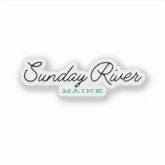 Sunday River Maine Sticker (Voorkant)