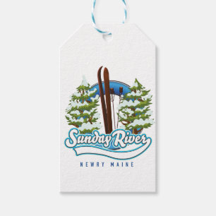 Sunday River Newry Maine ski logo Cadeaulabel