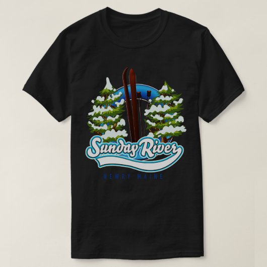 Sunday River Newry Maine ski T-shirt (Design voorkant)