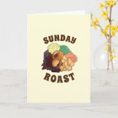 Sunday Roast Dinner British UK Food Medium Potates Kaart (Gele Bloem)