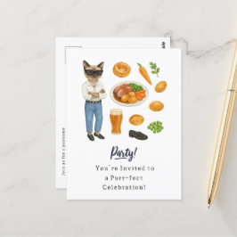 Sunday Roast Party Een Brits Feest voor Kattenlief Briefkaart