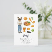 Sunday Roast Party Een Brits Feest voor Kattenlief Briefkaart (Staand voorkant)