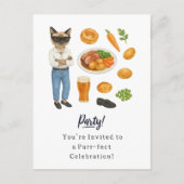 Sunday Roast Party Een Brits Feest voor Kattenlief Briefkaart (Voorkant)