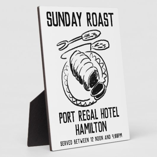 Sunday Roast Promotion Plaque Fotoplaat (Zijkant)