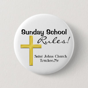 Sunday School Heilige Kruis Ronde Button 5,7 Cm