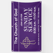 Sunday Service Church Banner With Your Logo (Verticaal)