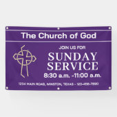 Sunday Service Church Banner With Your Logo (Horizontaal)