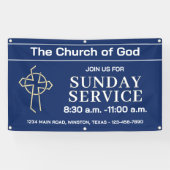 Sunday Service Church Banner With Your Logo (Horizontaal)