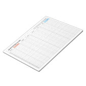 SUNDAY Start Weekplan Minimalistische GRID-indelin Notitieblok (Schuin)