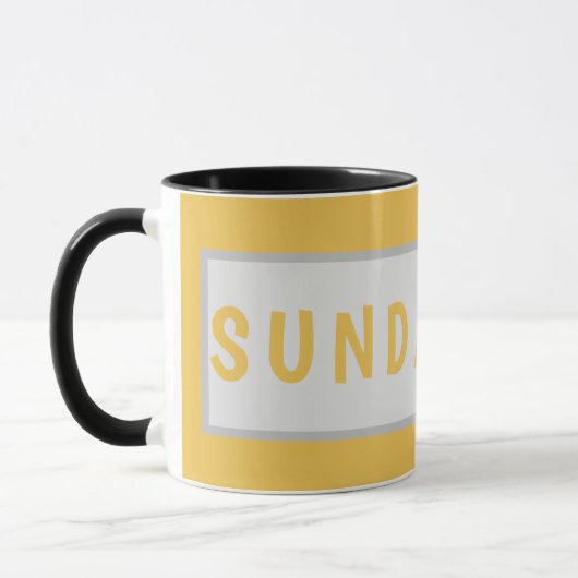 Sunday Today – Minimal Coffee Mug Design Mok (Links)