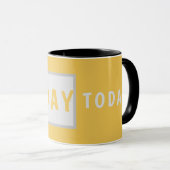 Sunday Today – Minimal Coffee Mug Design Mok (Voorkant rechts)
