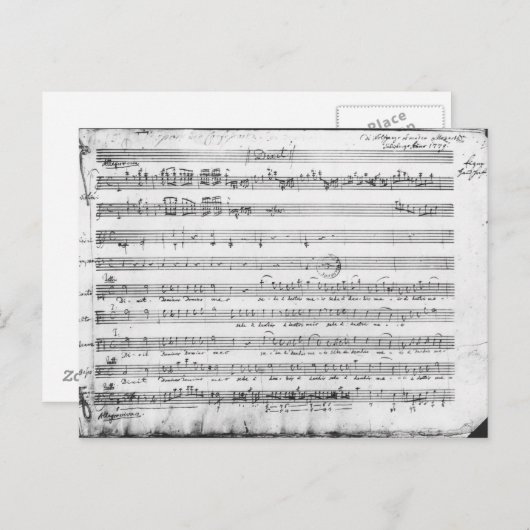 Sunday Vespers, 1779 Briefkaart (Voorkant / Achterkant)