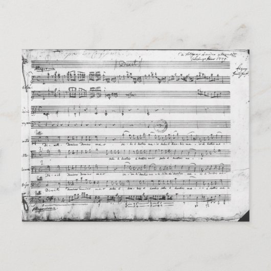 Sunday Vespers, 1779 Briefkaart (Voorkant)