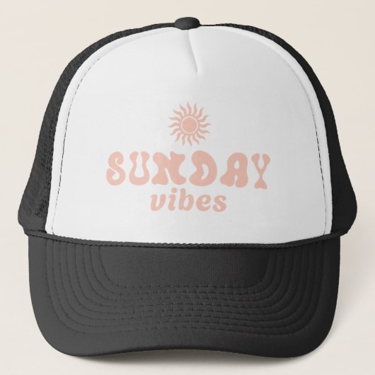 Sunday Vibes Trucker Hat Pet (Voorkant)