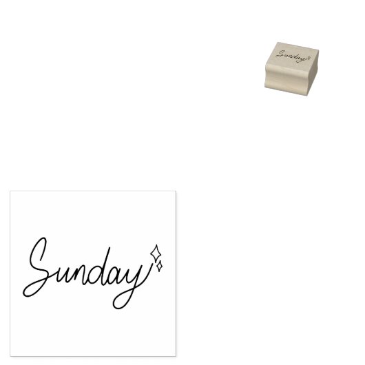 Sunday Weekday Journal Design Rubberstempel (Gestempeld)