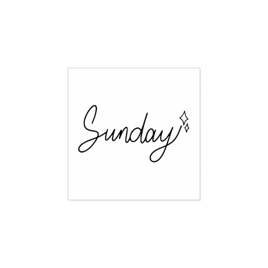 Sunday Weekday Journal Design Rubberstempel (Afrduk)