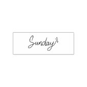 Sunday Weekday Journal Design Zelfinktende Stempel (Design)