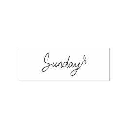 Sunday Weekday Journal Design Zelfinktende Stempel