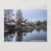 Sundborn Sweden Winterscape Briefkaart (Voorkant)