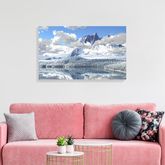 Sundered Mountain (winter) Canvas Afdruk (Insitu (Woonkamer))