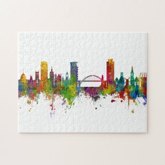 Sunderland England Skyline Legpuzzel (Horizontaal)