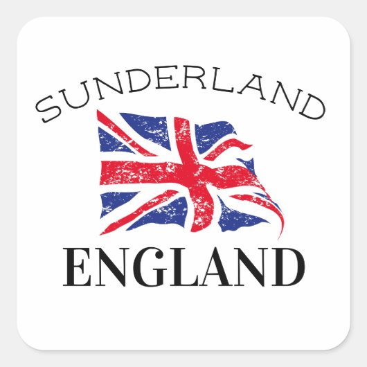 Sunderland England UK Vierkante Sticker (Voorkant)