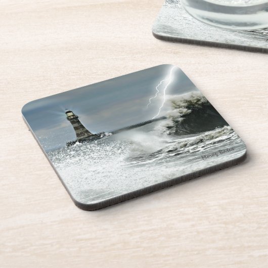 Sunderland - Roker Pier & Lighthouse Bier Onderzetter (Linkerzijde)