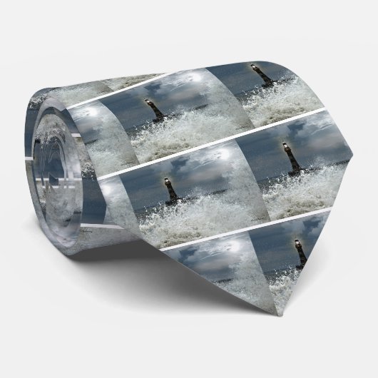 Sunderland - Roker Pier & Lighthouse Stropdas (Opgerold)