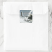 Sunderland - Roker Pier & Lighthouse Vierkante Sticker (Tas)