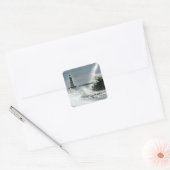 Sunderland - Roker Pier & Lighthouse Vierkante Sticker (Envelop)