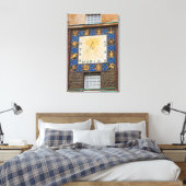 Sundial Clock on Building, Duitsland Canvas Afdruk (Insitu (Slaapkamer))