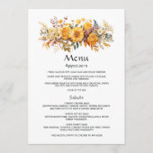Sundial Floral bruiloft Menu (Voorkant)