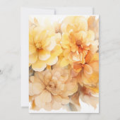 Sundial Floral bruiloft repetitie diner Kaart (Achterkant)