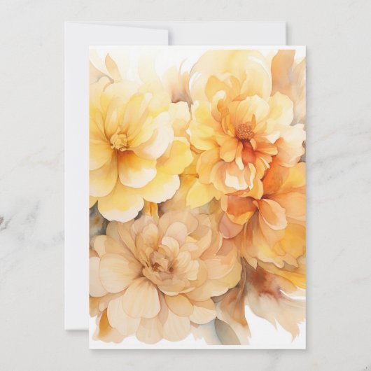 Sundial Floral bruiloft repetitie diner Kaart (Achterkant)