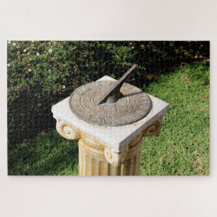 Sundial in de tuin legpuzzel