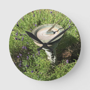 Sundial in Lavender Ronde Klok