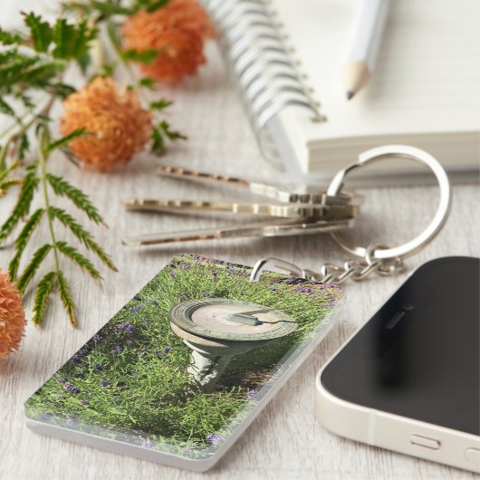 Sundial in Lavender Sleutelhanger (Voorkant Rechts)
