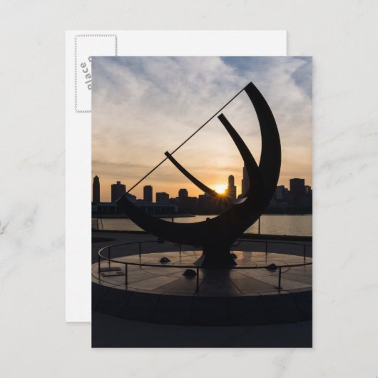 Sundial Sunset Briefkaart (Voorkant / Achterkant)