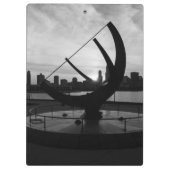 Sundial Sunset Grayscale Klembord (Achterkant)