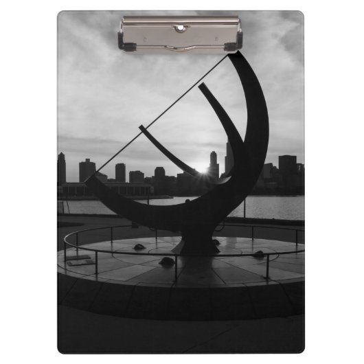 Sundial Sunset Grayscale Klembord (Voorkant)