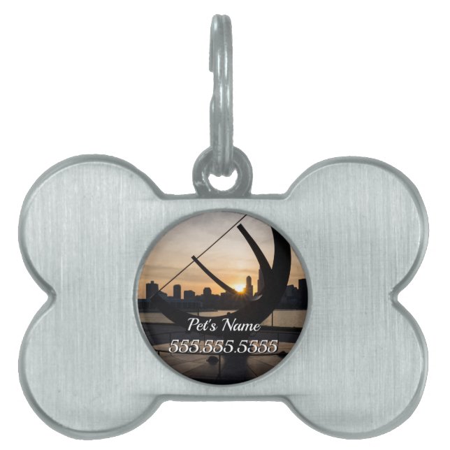 Sundial Sunset Pet ID Tag Huisdieren Naamplaatje (voorkant)
